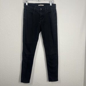 Levi's 710 Super Skinny Jeans Womens 30 Black Denim Dark Wash‎ Stretch Slim Fit
